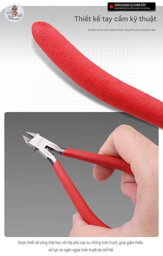 Kìm cắt 1 luõi cao cấp Ustar UA-91580 Thin-bladed Single-edged Carbon Steel Cutting Pliers Ultimate