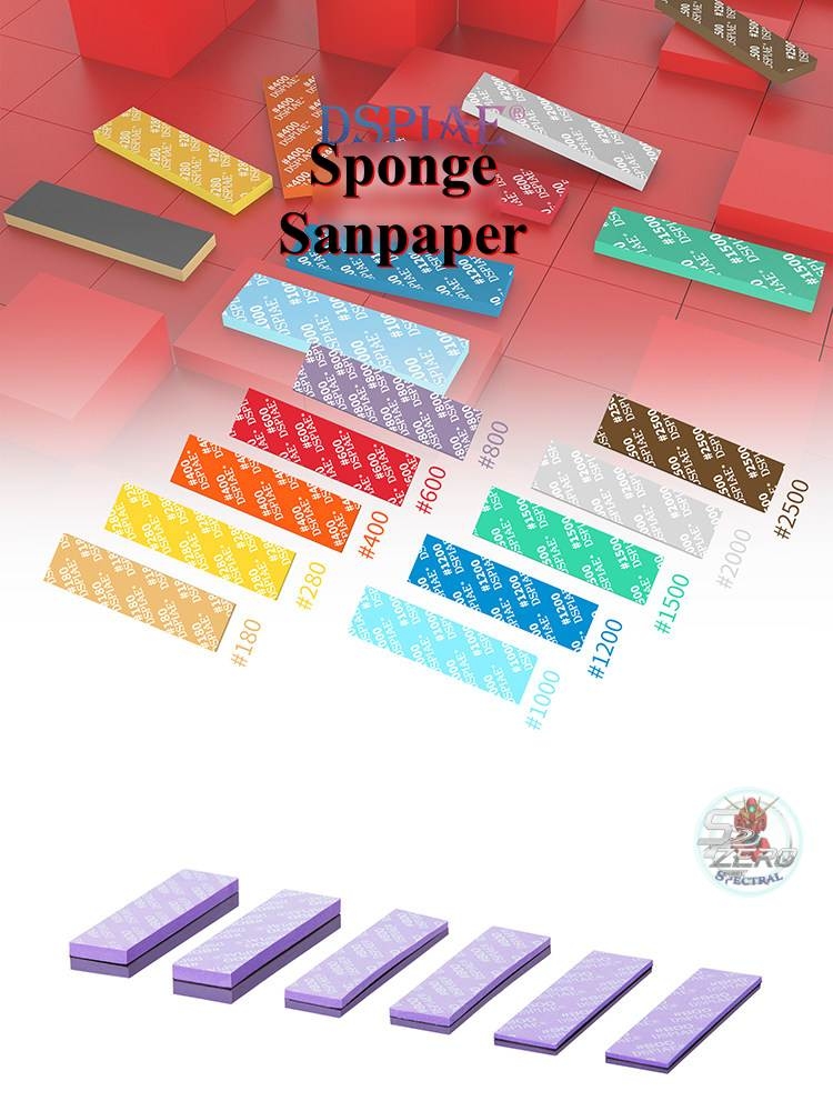 Nhám xốp cắt sẵn DSPIAE dày 2mm set 5pcs Sponge Sandpaper 180~2500#