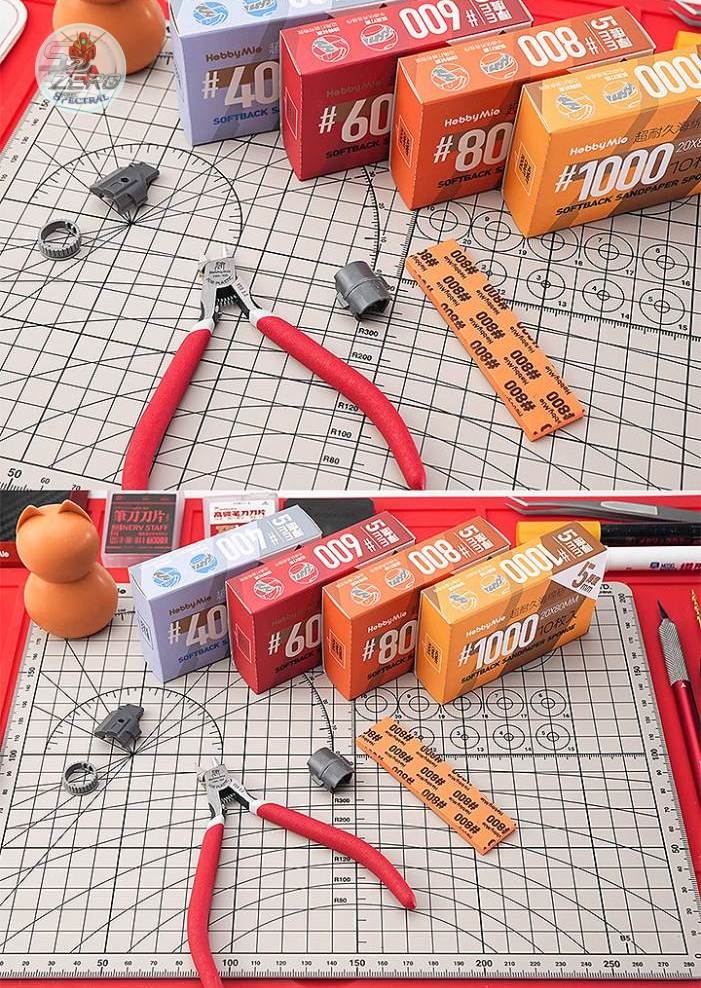 Nhám xốp cắt sẵn Hobby Mio 2.0 set 10 miếng, #320-2000, 20*80mm dày 3mm