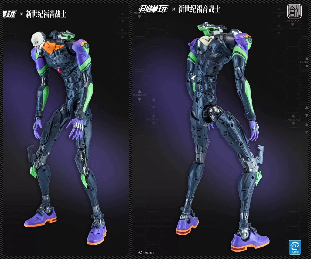 Mô hình lắp ráp Tron Creative Evangelion EVA-01 & 06 Metal Frame Alloy Movable
