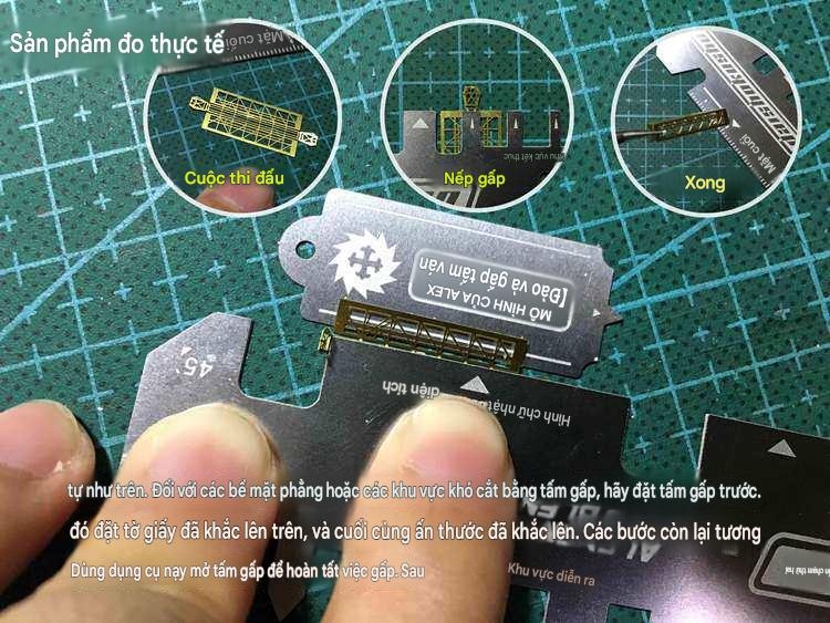 Thước ke bẻ uốn góc ALEXEN AJ0086 Model Metal Etching Tablets