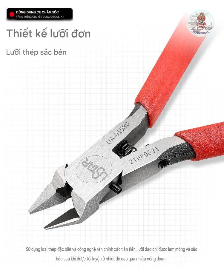 Kìm cắt 1 luõi cao cấp Ustar UA-91580 Thin-bladed Single-edged Carbon Steel Cutting Pliers Ultimate