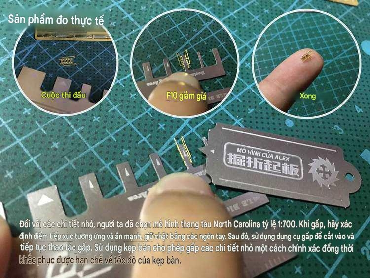 Thước ke bẻ uốn góc ALEXEN AJ0086 Model Metal Etching Tablets