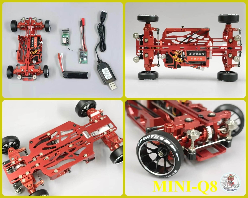 Ô tô điều khiển RC Car Drift 1/28 Mini-Q8 4WD RC Electric Model Racing RTR