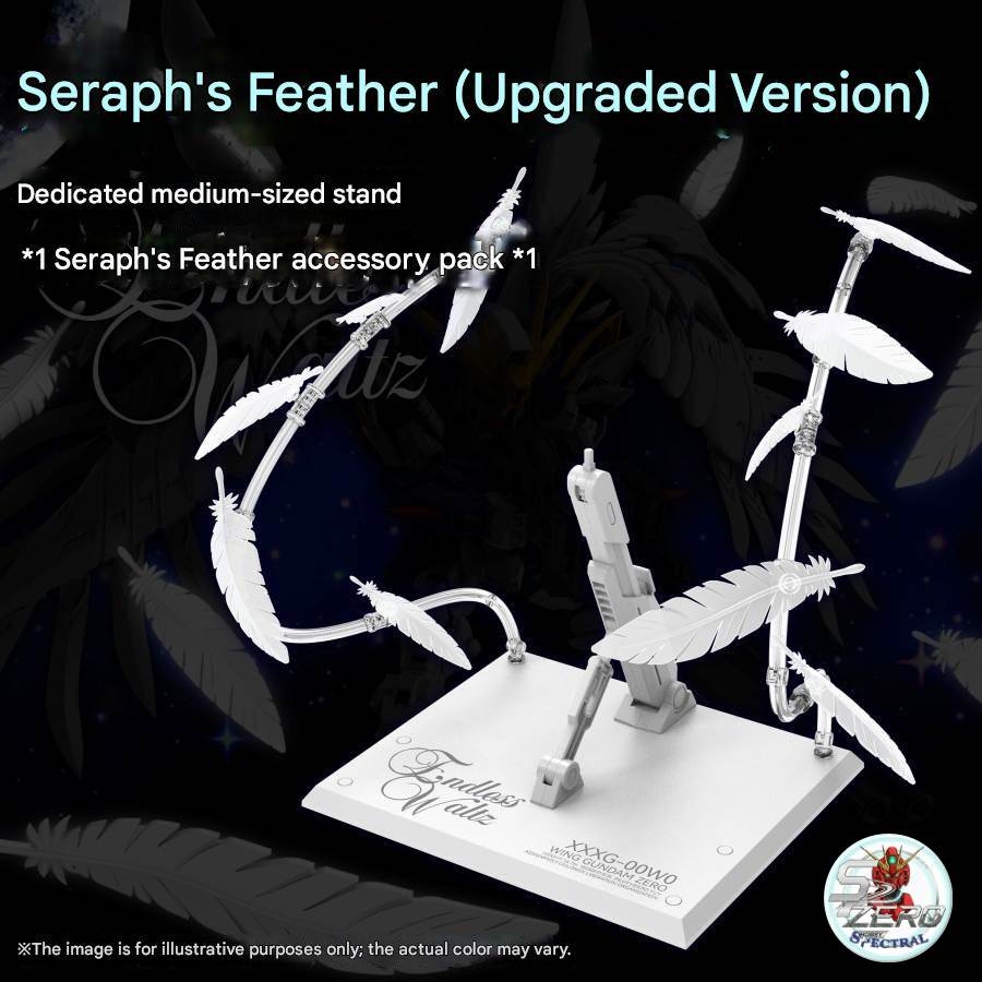 Đế giá đỡ Action base + SERAPHIM FEATHER Effect cho Wing Zero MG MGSD HG RG - DDB model