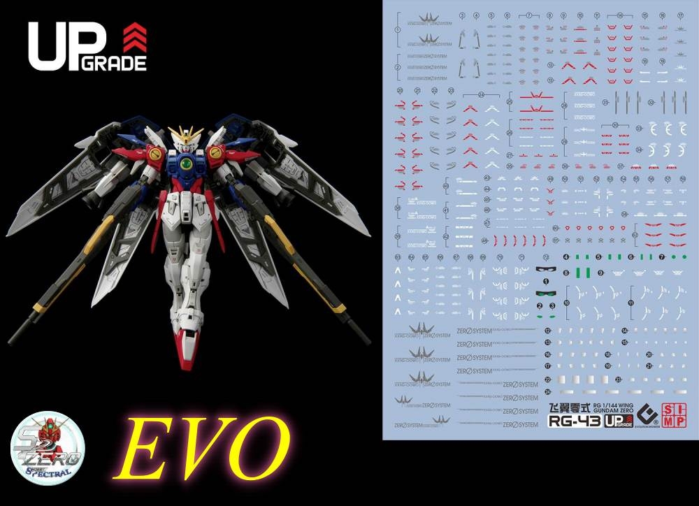 Decal nước dán mô hình Wing Proto Zero mg rg hg water sticker