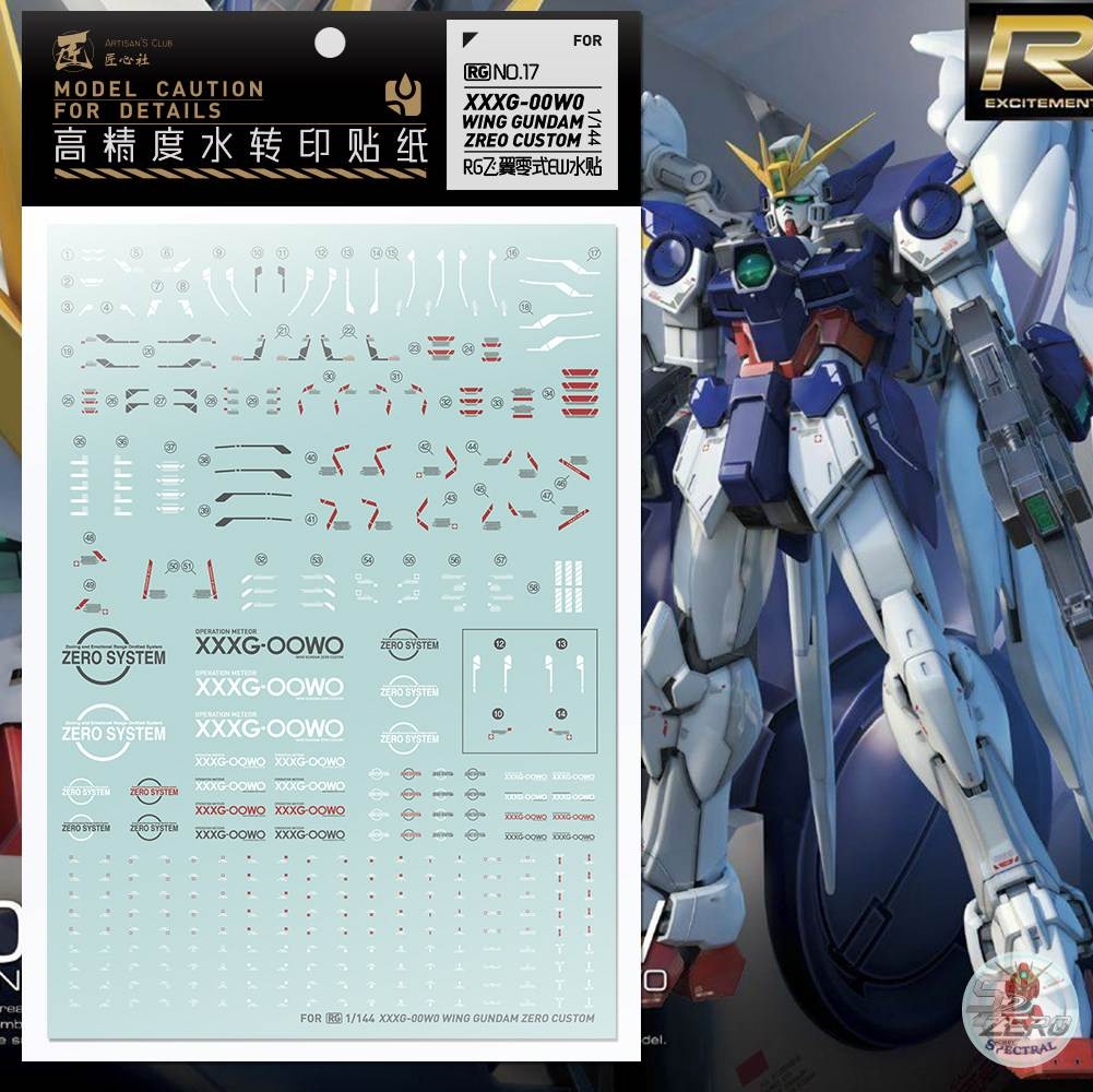 Decal nước RG Wing Gundam Zero EW XXXG-00W0 các loại