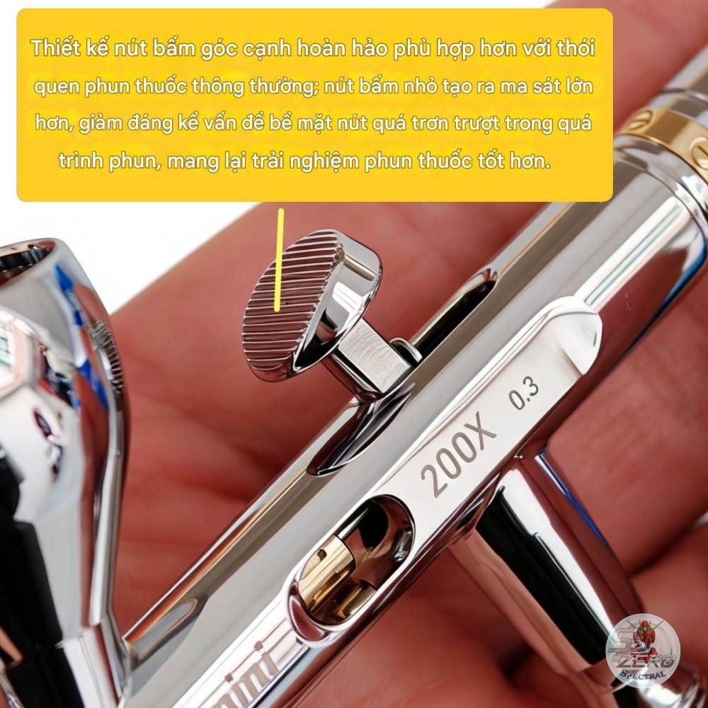 Bút sơn Airbrush Gemini Gem-II 200x 0.3 0.5mm double action