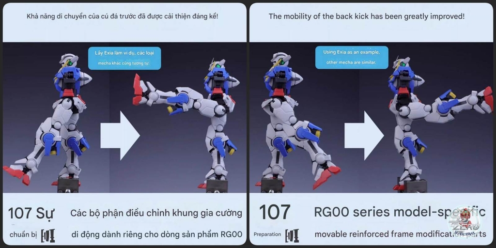Phụ kiện nâng cấp Upgrade Frame cho dòng RG 00 Series ( exia, 00raiser, Qant, Astraea,...) - C107