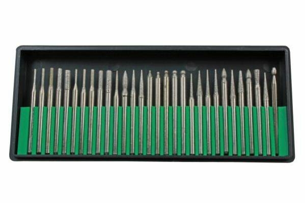 Bộ mũi mài 30pcs Diamond Set Shank 2.35mm Rotary Tool Hand Drill Abrasive Grinding Head