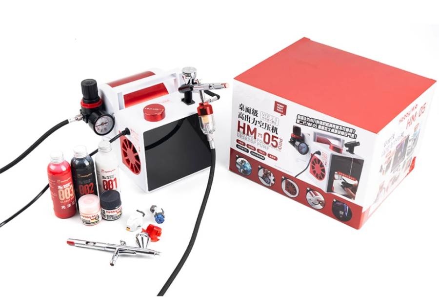 Máy nén khí sơn mô hình mini High Power Desktop Compressor airbrush HM05 Hobby Mio