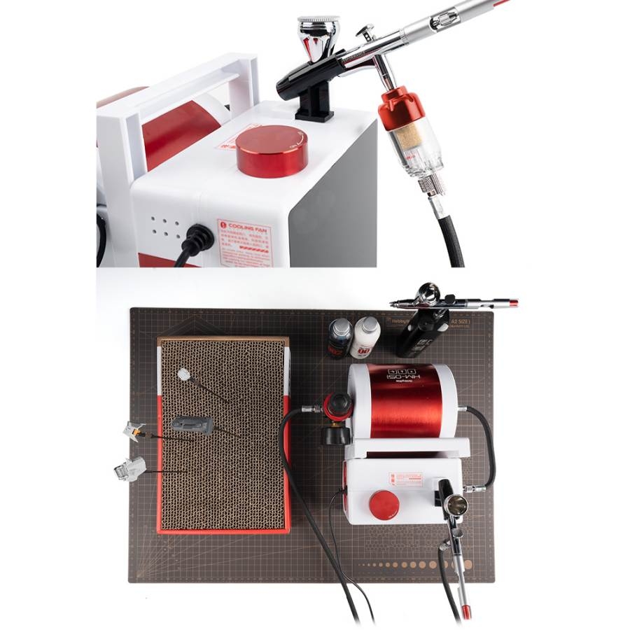Máy nén khí sơn mô hình mini High Power Desktop Compressor airbrush HM05 Hobby Mio