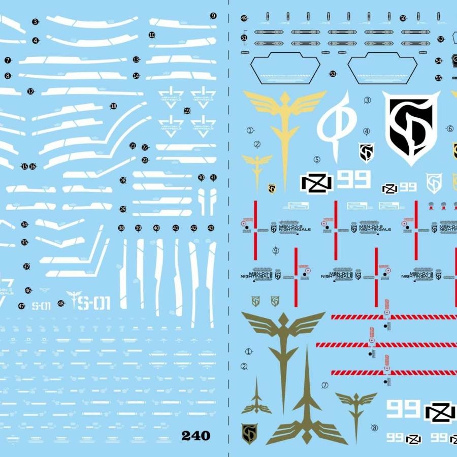 Mô hình lắp ráp HG 1/144 Nightingale MSN-04II - Star model (kèm decal)