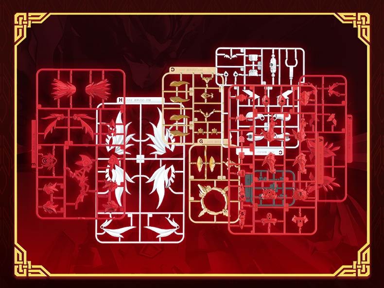 Mô hình lắp ráp Origin Spirit War Chronicles Rosefinch Raven Scorpion musha Black Tortoise SEMBO BLOCK