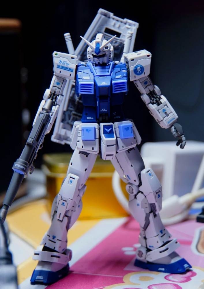 Mô hình lắp ráp RG 1/144 RX-78-2 RX78 2.0 Gundam base (blue color) - Changlong model