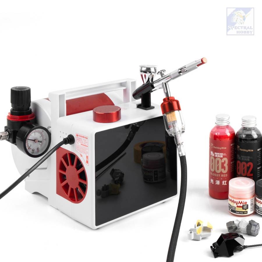 Máy nén khí sơn mô hình mini High Power Desktop Compressor airbrush HM05 Hobby Mio