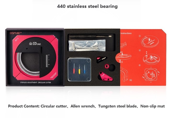 Dụng cụ DSPIAE cắt tròn các cỡ 1-50mm MT-EC MT-C 2.0 Circular Cutter Diameter Circle Cutter