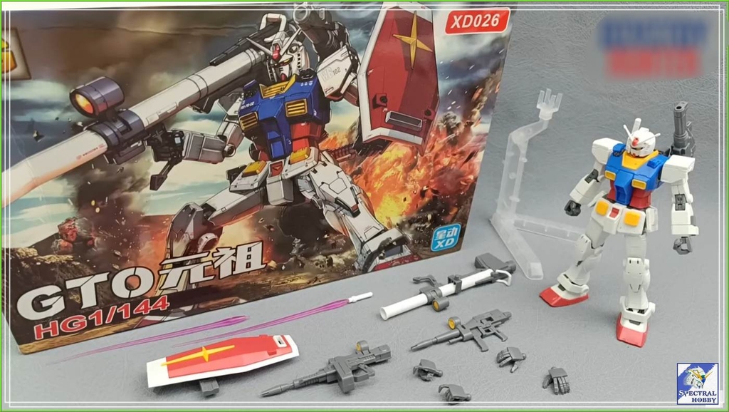 Mô hình lắp ráp HG 1/144 gundam RX-78-2 RX78 GTO G3 Thunderbolt ver - XD model (+base)