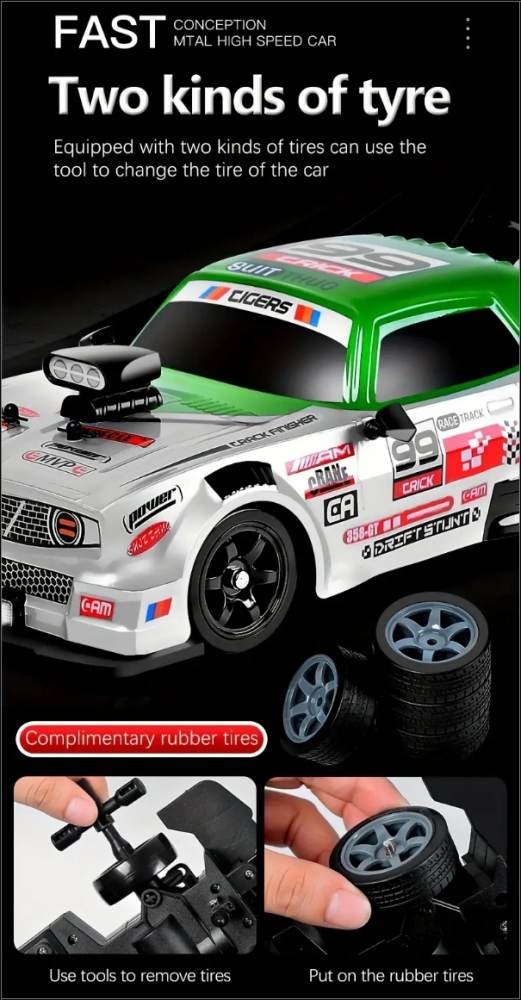Ô tô điều khiển RC Car Drift 1/16 4WD 18KM/H High Speed Spray System Racing Rally
