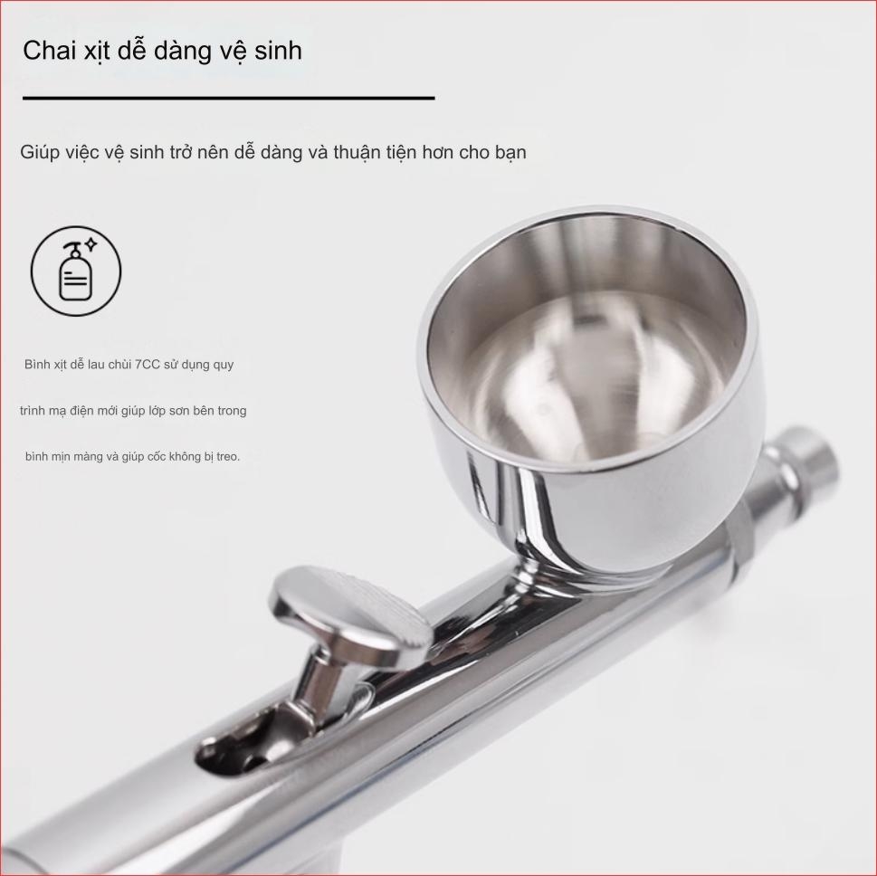 Bút sơn mô hình airbrush WB-188S double action 0.3/0.5/0.8mm caliber spray