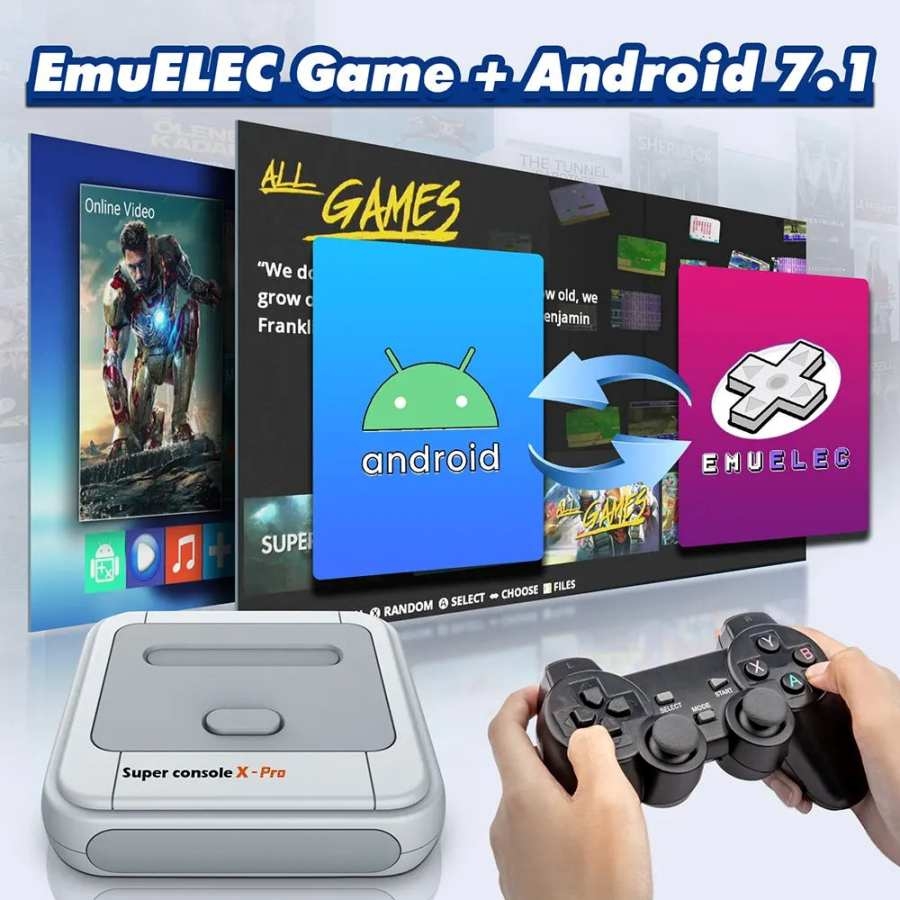 Máy chơi game cổ retro Super Console X Pro 2.4G Wireless N64/PS1/PSP/SEGA/SNES/MAME