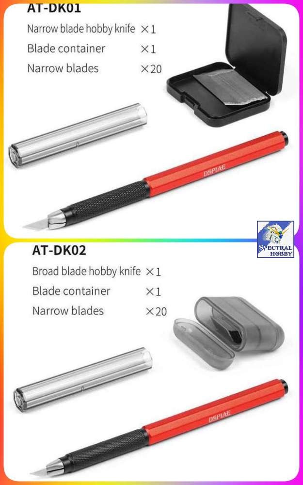 Dụng cụ Dspiae AT-DK dao mô hình Broad Narrow Blade Hobby Aluminium alloy hobby Knife Plastic Cutting