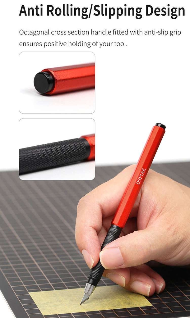 Dụng cụ Dspiae AT-DK dao mô hình Broad Narrow Blade Hobby Aluminium alloy hobby Knife Plastic Cutting