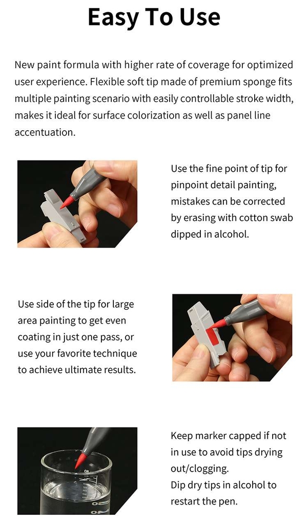Bút sơn marker DSPIAE MK Soft Tip draw brush Basic mecha color Acrylic Water-based Pen