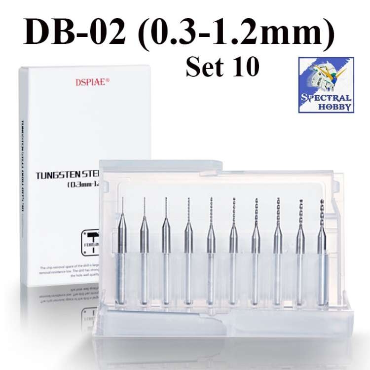 Dụng cụ Dspiae mũi khoan mini cho mô hinh 0.3 - 1.2 - 3.0mm Tungsten steel drill bit DB