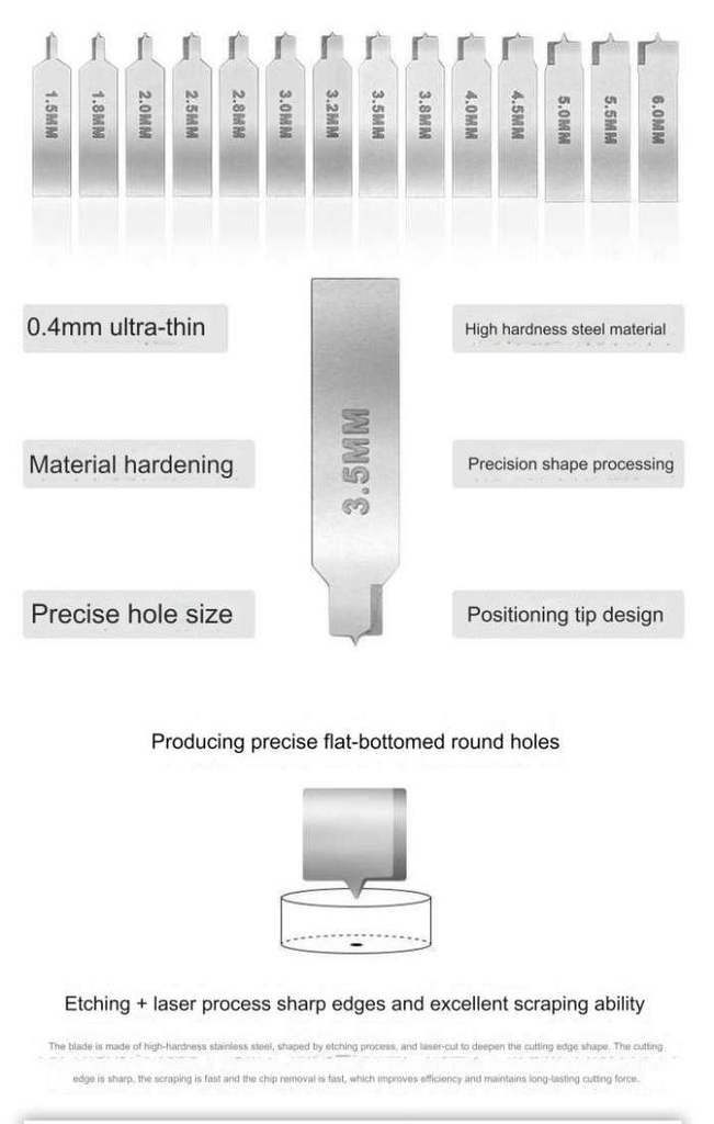 Dụng cụ mũi khoan bằng Centering Flat Bottom Drill Hole Digger MS108