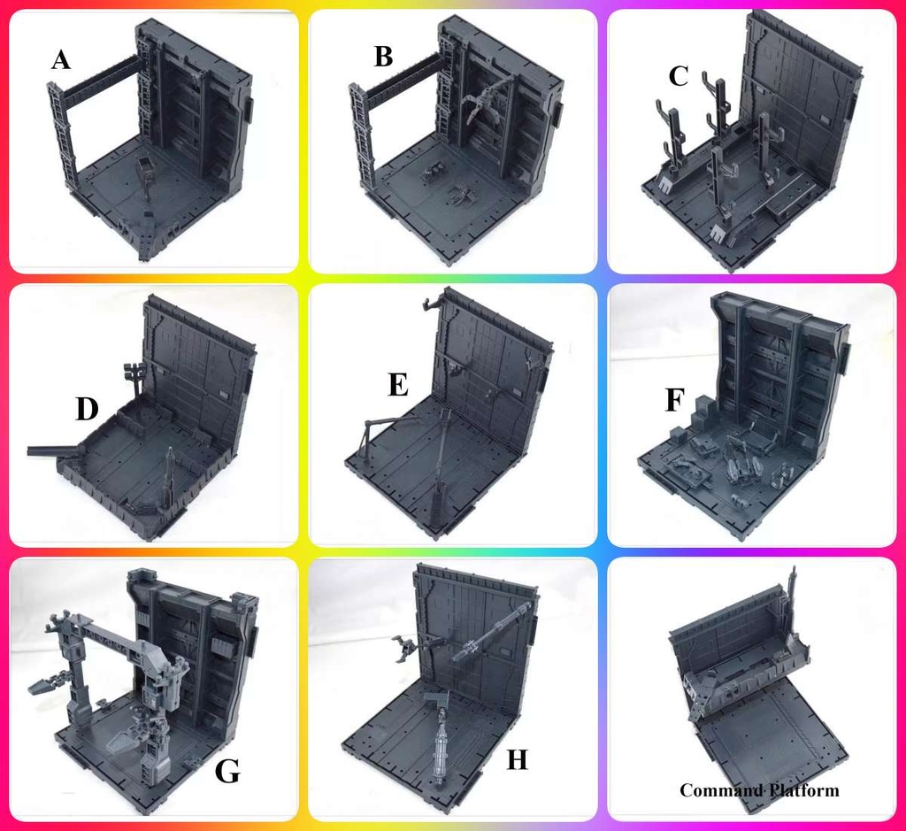 Mô hình sa bàn Domain Base CG Set 10 bộ gundam Hangar