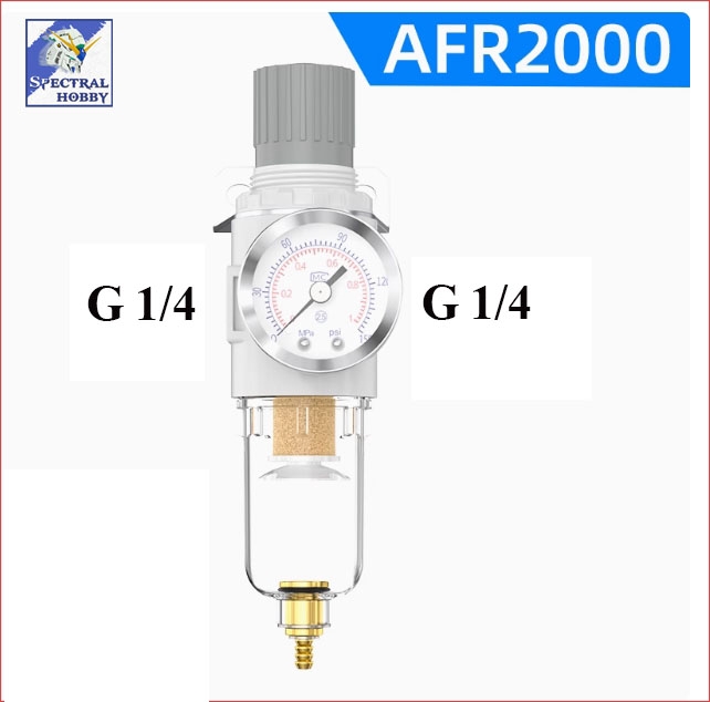 Điều áp lọc nước AIRTAC type Pneumatic FRL AFC2000 Compressed Air Filter Pressure Regulator Dual Unit