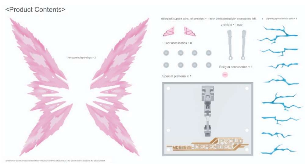 Phụ kiện DDB Light Wing Effect kèm action base cho HG 1/144 Mighty Strike Freedom