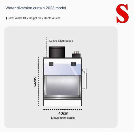 Hộp hút mùi sơn rèm nước Negative pressure Diversion SPRAY PAINT BOX LA23-D LAZY