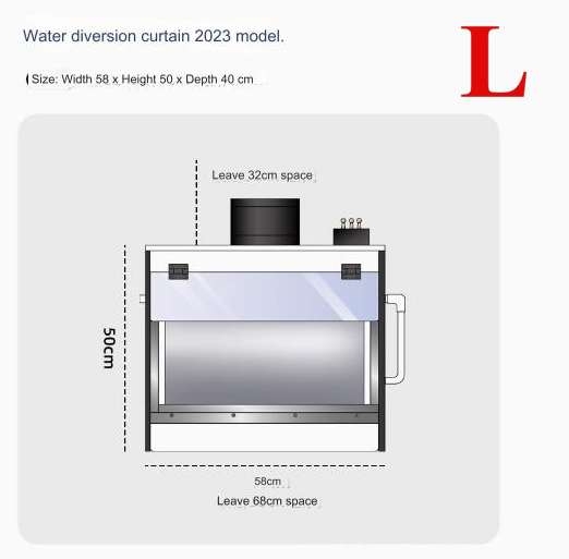 Hộp hút mùi sơn rèm nước Negative pressure Diversion SPRAY PAINT BOX LA23-D LAZY
