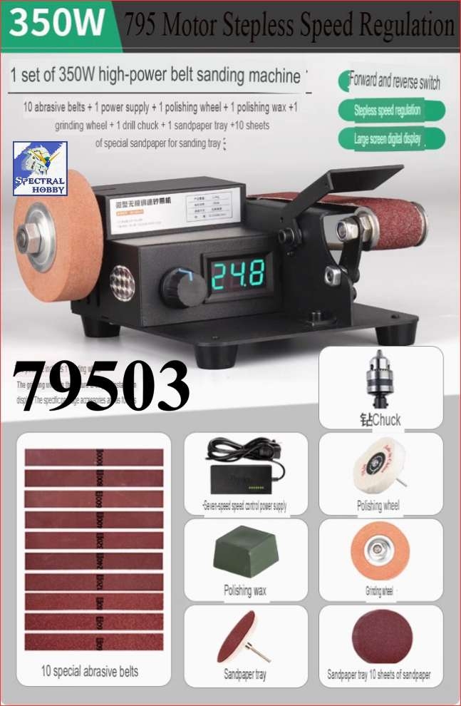 Máy mài đánh bóng dây đai chuyển góc Grinder Abrasive Belt Mini Polishing Battery Longxiang