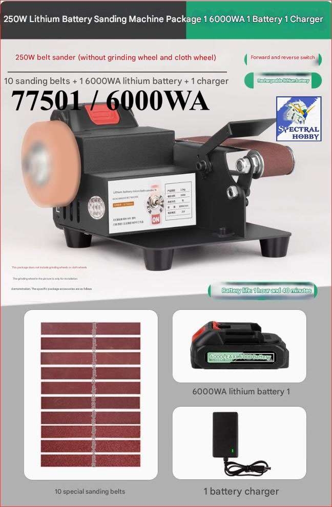 Máy mài đánh bóng dây đai chuyển góc Grinder Abrasive Belt Mini Polishing Battery Longxiang