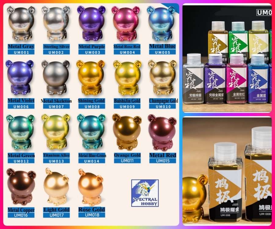 Sơn mô hình Alchemy Metallic paint UM 001 - 014 Series metal color