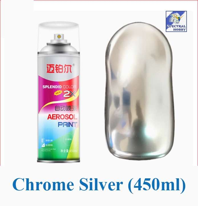 Sơn xịt siêu bóng metal anti-rust Chrome / Stainless / Silver / Gold electroplating color spray paint