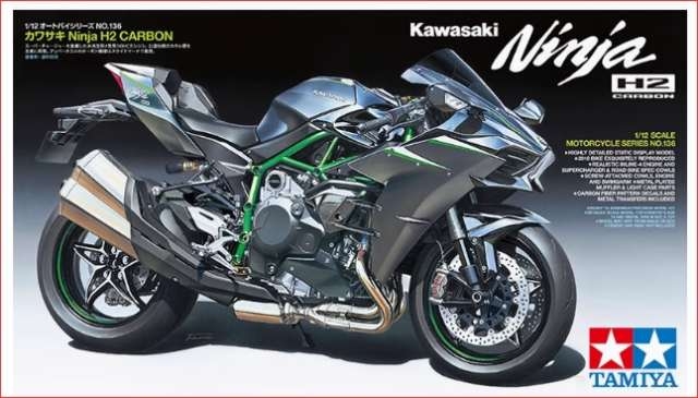 Mô hình lắp ráp Moto Tamiya 1/12 Kawasaki Ninja H2R Motorcycle Series No. 131
