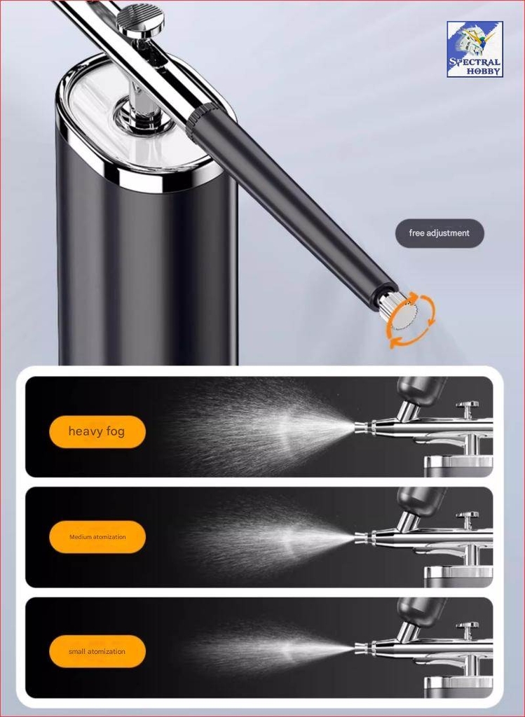 Bộ airbrush mini Portable Charging Air Pump sơn mô hình - Asoyoga
