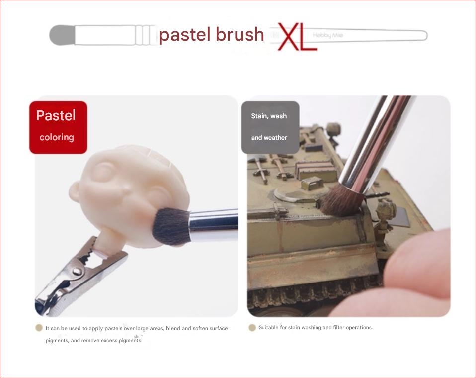 Bút cọ vẽ sơn mô hình hand drawbrush multi-function brush pastel coloring paint dry sweep Hobby Mio