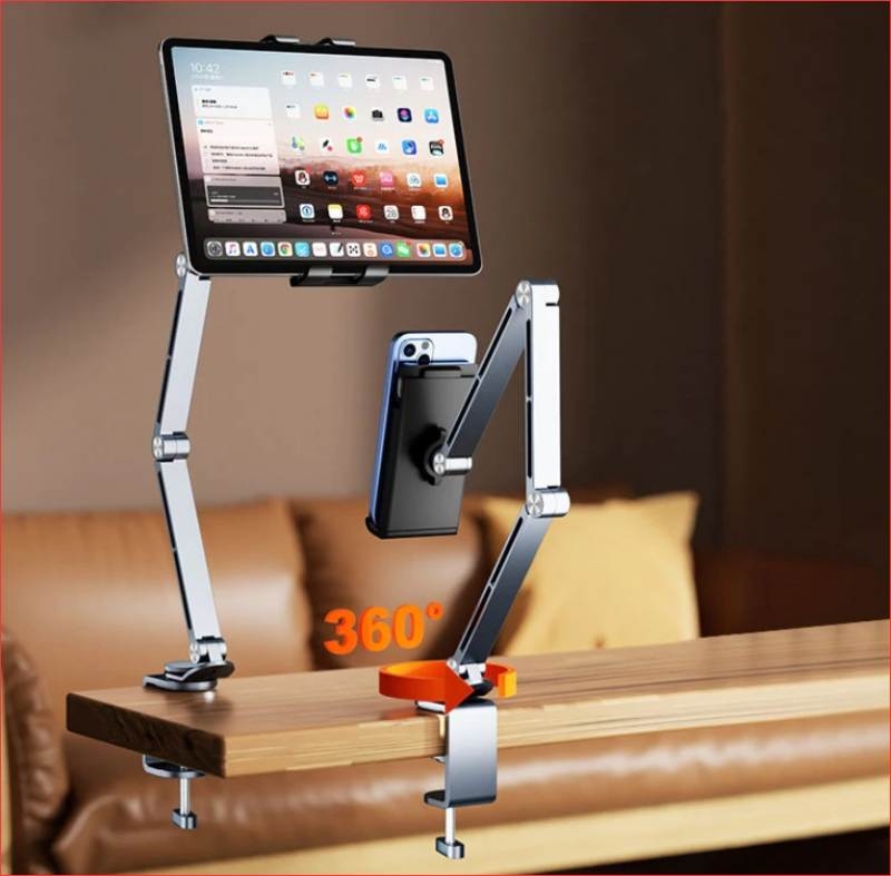 Giá Đỡ Arm nâng Điện Thoại Máy Tính Bảng CT9 Aluminum Alloy Bracket 360 Degree Universal stand for phone tablet stand adjustable