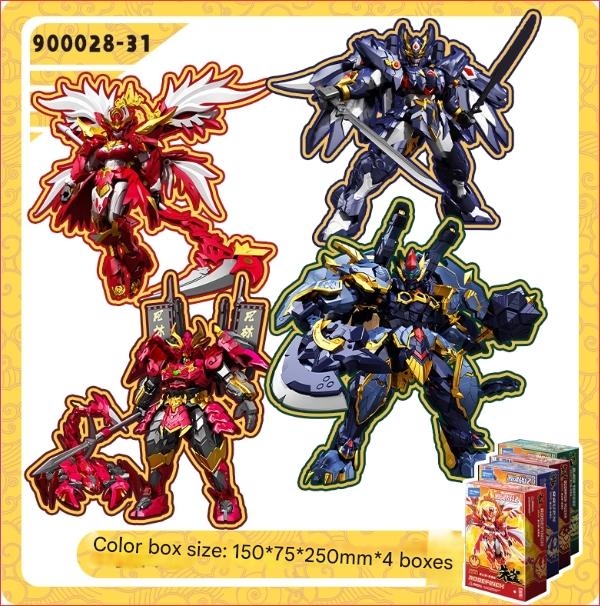 Mô hình lắp ráp Origin Spirit War Chronicles Rosefinch Raven Scorpion musha Black Tortoise SEMBO BLOCK