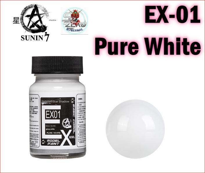 Sơn mô hình cao cấp Sunin Super Gloss Black White Clear Flat Star Shadow EX series Lacquer 60ml topcoat