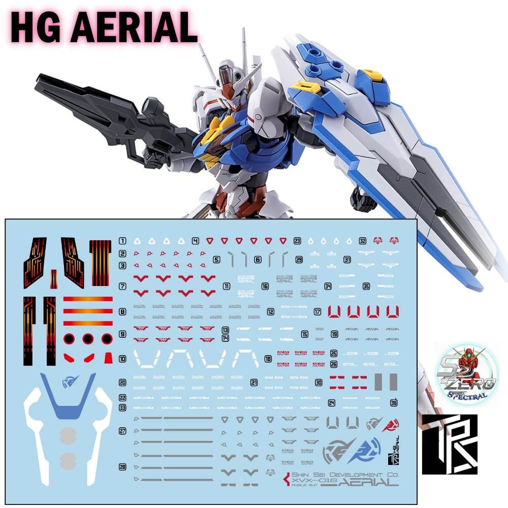 Decal nước dán mô hình CALIBARN MERCURY HG các loại Water sticker