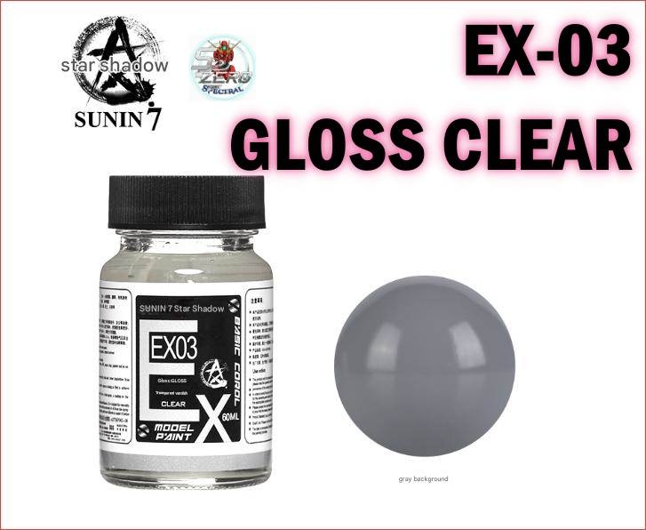 Sơn mô hình cao cấp Sunin Super Gloss Black White Clear Flat Star Shadow EX series Lacquer 60ml topcoat