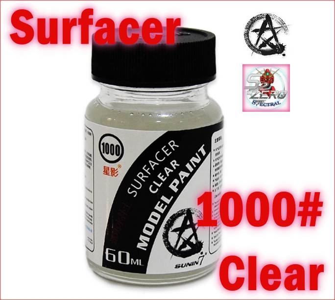 Sơn lót Surfacer các loại trên các chất liệu gỗ resin ABS giấy metal clay plaster Clear - Sunin paint