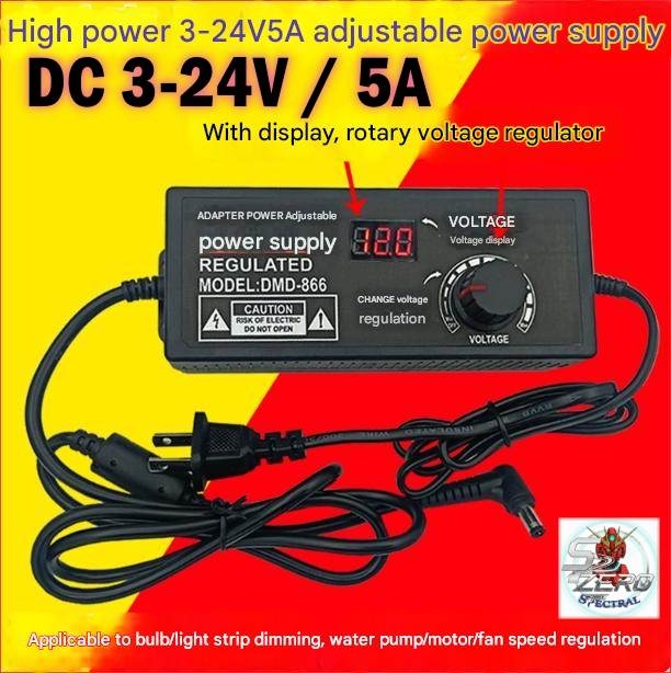 Bộ nguồn điều chỉnh Adapter DC 3-24V 3A 5A 10A 72w 120w màn hiển thị adjustable voltage power digital display