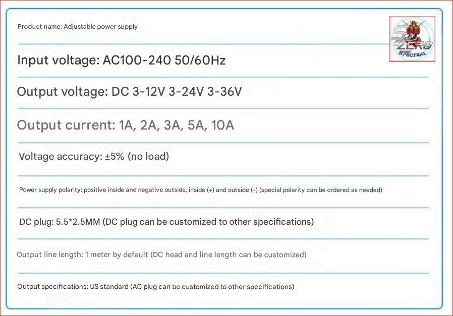 Nguồn điều chỉnh Adapter DC 3-12V 3A 5A 6A 10A màn hiển thị adjustable voltage power digital display
